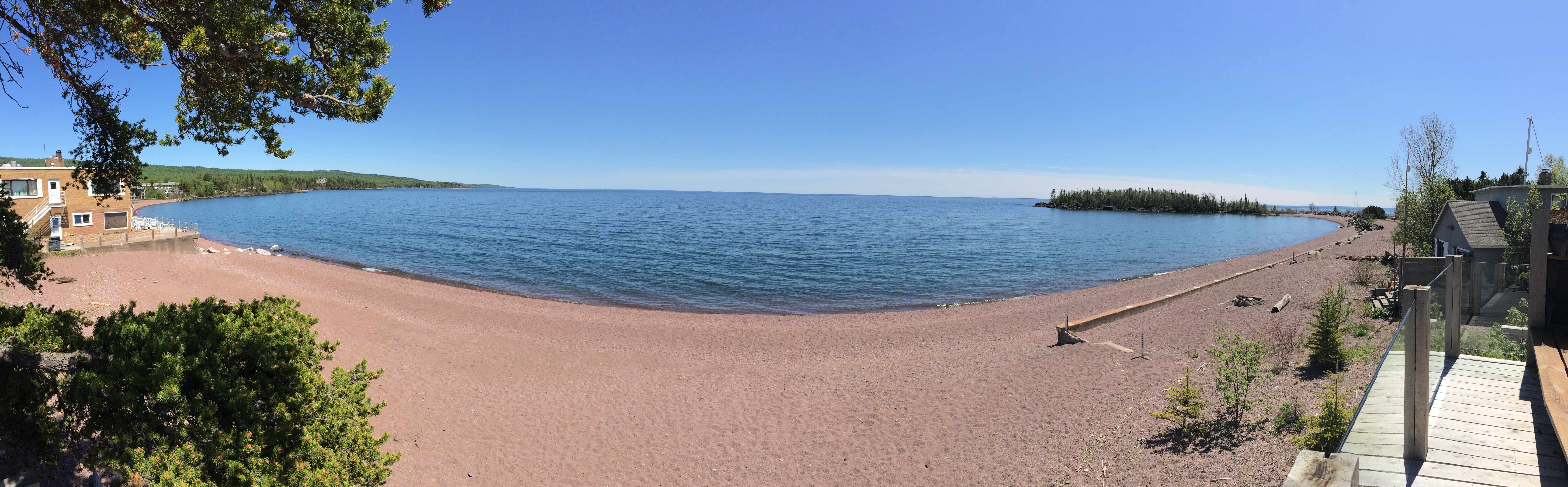 Pano of Lake Superior from Sydney's rooftop deck